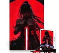 Red-Eyed Anime Warrior Hard Jigsaw Puzzle for Adults 1000 Pieces Recall Boost Quiet Calm Smooth Cut Classic Gift (38x26cm)