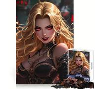 Red-Eyed Blonde Warrior 1000 Piece Jigsaw Puzzles for Adults Teenagers Intellect Toy Home Enjoy Quality Cut Classic Gift (38x26cm)