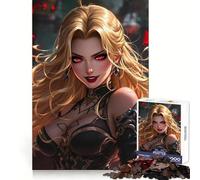 Red-Eyed Blonde Warrior Jigsaw Puzzle 1000 Piece for Teenagers Logic Sense Toy Calm Pastime Smooth Edge Premium Gift (50x75cm)