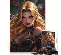 Red-Eyed Blonde Warrior Jigsaw Puzzle for Teenagers 1000 Pieces Boost Memory Relaxing Fun Premium Cut Stylish Gift (38x52cm)