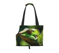 red-eyed chameleon Pattern pet going out bag - lightweight travel cat bag, breathable shoulder bag for small dogs