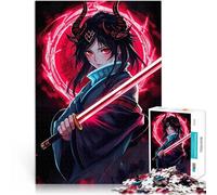 Red-Eyed Demon Girl with SwordPuzzle for Adults 1000 Pieces Family Game for and with Fully Interlocking Randomly Shaped Pieces 38x26cm