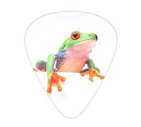Red Eyed Monkey Frog Animals Printed Guitar Picks,12 Pack Personalized Guitar Picks For Bass Acoustic Guitar Electric Guitar Includes 0.46mm/0.71mm/ 0.96mm