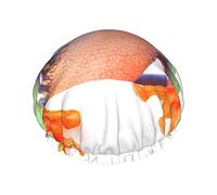 Red Eyed Monkey Frog Animals Printed Shower Cap, Waterproof Reusable Bath Caps For Women,Men, Boys, And Girls Spa Salon