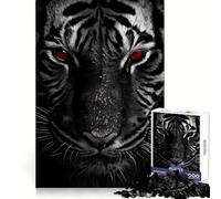 Red Eyed Tiger Jigsaw Puzzle for Adults 1000 Pieces Mind Puzzle Calm Pastime Image Assembly Lovely Present (38x52cm)