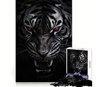 Red Eyed Tiger Predator 1000 Piece Jigsaw Puzzles for Adults Jigsaw Mind Play Home Pastime Clean Edge Lovely Present (38x26cm)