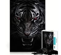 Red Eyed Tiger Predator Jigsaw Puzzle 1000 Piece for Adults Mind Game Toy Peaceful Fun Neat Cut Art Collection Piece (38x52cm)