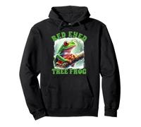 Red Eyed Tree Frog Boy Girl Retro Amphibian Frog Toddler Pullover Hoodie