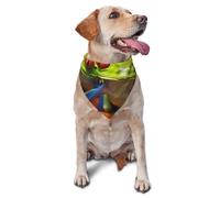 Red Eyed Tree Frog Dog Bandana Pet Scarf Accessories for Small Medium Dogs Cats Photo Prop, Triangle Pet Bandanas Adjustable Puppy Bib Washable Dog Kerchief Puppy Neckerchief