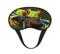 Red Eyed Tree Frog Sleep Mask for Side Sleeper, Light Blocking Night Masks for Sleeping Eye Mask for Women Men Eye Cover Soft Comfortable Eye Shade for Travel, Nap