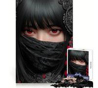 Red-Eyed Woman with Veil Hard Jigsaw Puzzle for Adults 1000 Pieces Recall Boost Quiet Calm Smooth Cut Classic Gift (50x75cm)