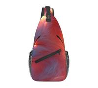 Red Eyes Fox Crossbody Shoulder Bag Travel Chest Pack Sling Backpack For Men Hiking Daypack