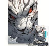 Red Eyes Hard Jigsaw Puzzle for Adults 1000 Pieces Improve Memory Relaxed Mind Sharp Edge Stylish Gift (38x26cm)