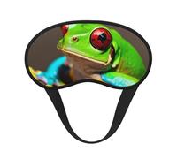Red Eyes Tree Frogs Print Adults Soft Washable Eye Mask for Light Blocking Nap Face Sleeping Travel Cover