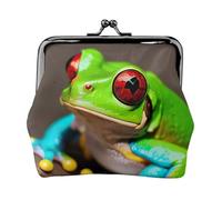 Red Eyes Tree Frogs Print Lightweight Women Coin Purse Exquisite Waterproof Small Pouch for Coins Cards