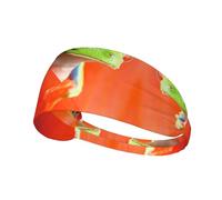 Red Eyes Tree Frogs Print Non-Slip Elastic Running Headband, Sweat Absorbing Stretchy Hair Bands For Gym Yoga, Soft Skin-Friendly Foldable Workout Headband
