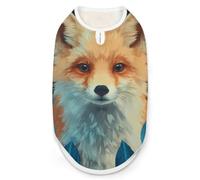 Red F-ox Dog Shirt Sun Protection Tank Top L