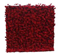 Red Fabric Artificial Flower Wall Backdrop, Realistic Silk Rose Floral Panel, Reusable Flower Wall, For Outdoor Event, Photography, Home Decor,1.8×2.4m/6×8ft