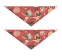 Red Fall Dog Neckwear Wear Resistant and 2 Piecing Set for a Gift Pets of Various Sizes 30 × 12 2in