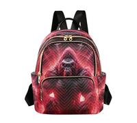 Red Fancy Light Gorilla Backpack Bookbag Mini Shoulder Bag for Travel Teen