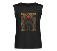 RED FANG Only Ghosts Vest Tank T-Shirt Cotton Men Black Sleeveless Tee S