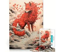 Red Fantasy Fox 1000 Pieces Jigsaws Adults Puzzles Gifts Mind Challenge Toy Easy Leisure Precise Cut (50x75cm)
