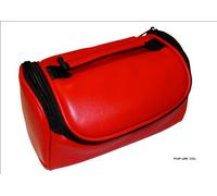 Red Faux Leather Carry Case Shoulder Bag for theToshiba CAMILEO X200 Camcorder