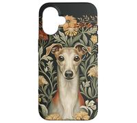 Red Fawn Italian Greyhound Cottage Garden Floral Case for iPhone 16