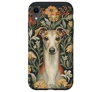 Red Fawn Italian Greyhound Cottage Garden Floral Case for iPhone XR