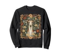 Red Fawn Italian Greyhound Cottage Garden Floral Sweatshirt
