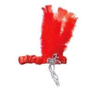 Red Feather Flapper Headband Charleston Bugsy Malone Gangster Fancy Dress