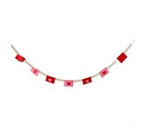 Red Felt Heart Wreath 25.5cm Valentine Home Decor