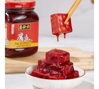 Red Fermented bean curd, sauce tofu, five-spice beancurd 340g, dilicious sauce, fragrant beancurd, beancurd chili sauce, seasoning sauce, dipping sauce, condiments, side dishes, hot sauce (3 cans)