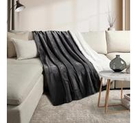 Red Fern Life Comfort Ultimate Faux Fur Throw - Oversized Double-Layered Velvet & Plush Reversible Blanket, Ultra Soft Polyester Sofa Bed Couch Throw, Cosy Home Décor Accessory (Grey, 152 x 177 cm)