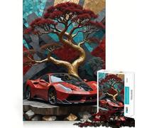 Red Ferrari Landscapes Puzzles for Adults 1000 Puzzles Strengthen Memory Anxiety Relief Smooth Edge Warm Surprise (38x26cm)