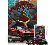 Red Ferrari Landscapes Puzzles for Adults 1000 Puzzles Strengthen Memory Anxiety Relief Smooth Edge Warm Surprise (38x26cm)