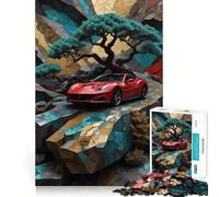 Red Ferrari Nature 1000 Piece Jigsaws for Adults Puzzle Mind Exercise Toy Family Bond Precision Cut Creative Gift (50x75cm)