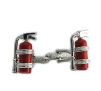 Red Fire Extinguisher Cufflinks in Gift Box Fireman - Onyx-Art London CK188