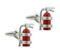 Red Fire Extinguisher Cufflinks Presented in a Cufflink Box