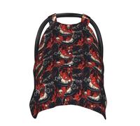 Red Fire Skull Cowboy Boots Print Baby Car Seat Covers, Breathable Nursing Cover Breastfeeding Cover, Stroller Covers, Multi-use Infant Carseat Canopy, Baby Boys Girls Newborn Essentials