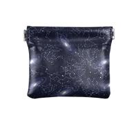 Red Fire Trucks Coin Purses Mini Change Purse Portable Pouch Change Wallet Organizers, Star Constellations Galaxy Navy, One Size, Star Constellations Galaxy Navy