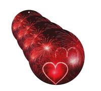 Red Fireworks Car Air Freshener Cards for Women Men 4 Pack Cute Car Accessories Long Lasting Scent Car Diffuser Hanging Auto Aromatherapy Tablets Car Fresheners Gifts