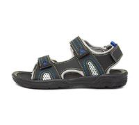 Red Fish Boys Black Triple Easy Fasten Sandal - Size 8 Child UK - Black