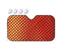 Red Fish Scale Printing Upgrade Car Windshield Sun Shade Protect Car From Sun Rays Heat Damage,Vehicle Accessories