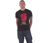 Red Fist Back Print Cotton T-Shirt Rage Against the Machine Black S