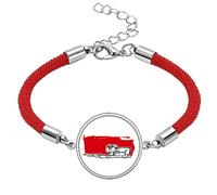 Red Flag Man Woman Pen Illustration Lucky Red String Bracelet Rope Bracelet Handmade