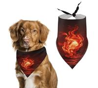 Red Flame Easter Dog Bandanas for Small Medium Large Dogs,Cat Dogs,Pet Scarf - Polyester Cute Bibs.Triangle Pet Scarf for Puppy Pet,Personalized Birthday/Party Fun Idea Gift