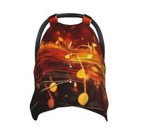 Red Flame Music Note Baby Car Seat Canopy Cover, Multi Use Breathable Nursing Breastfeeding Covers for Mom Soft Stroller Sun Shade Newborn Shower Gift