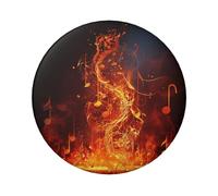 Red Flame Music Note Custom Pins 5 PCS, Personalized Photo Buttons, Metal Pinback Button Badges for Backpacks, Hats, Funny Backpack Pins Aesthetic Lapel Badge Pins Gifts for Men Women, One Size, Metal