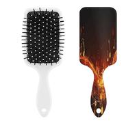 Red Flame Music Note Massage Comb for Men And Women,Hair Brush for Long, Short,Thin,Curly,Straight,or Wavy,Air Cushion Comb with Handle Gift for Women